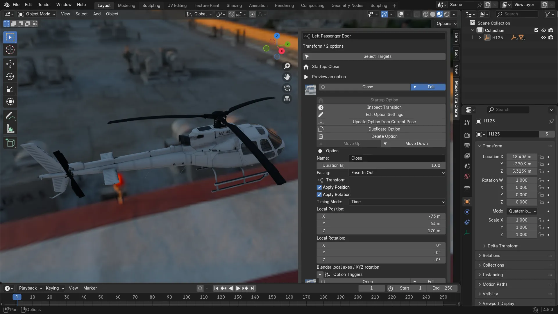 A Transform option expanded for editing in the 1.0.0 States sidebar