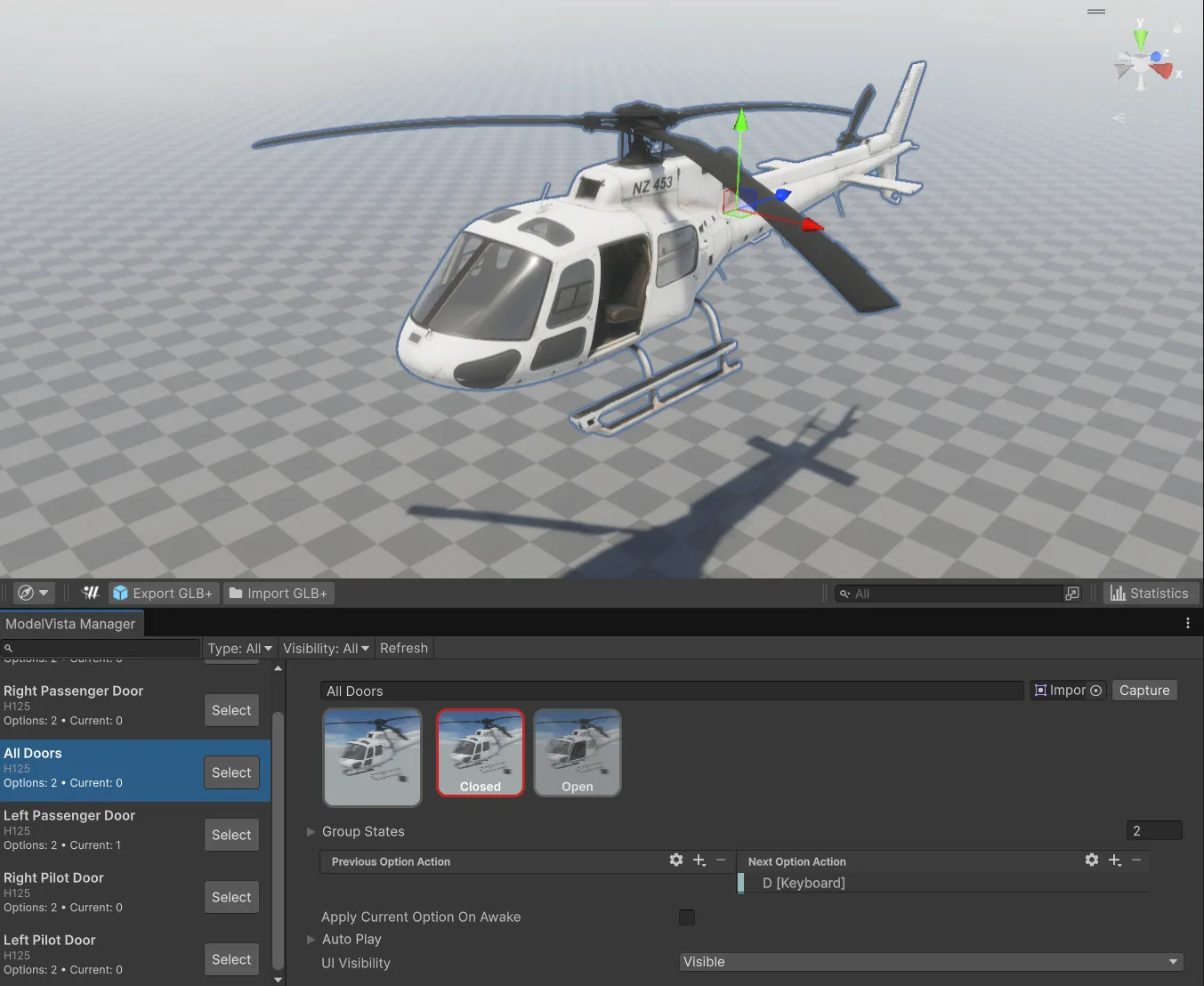 Model Vista Manager in Unity package
