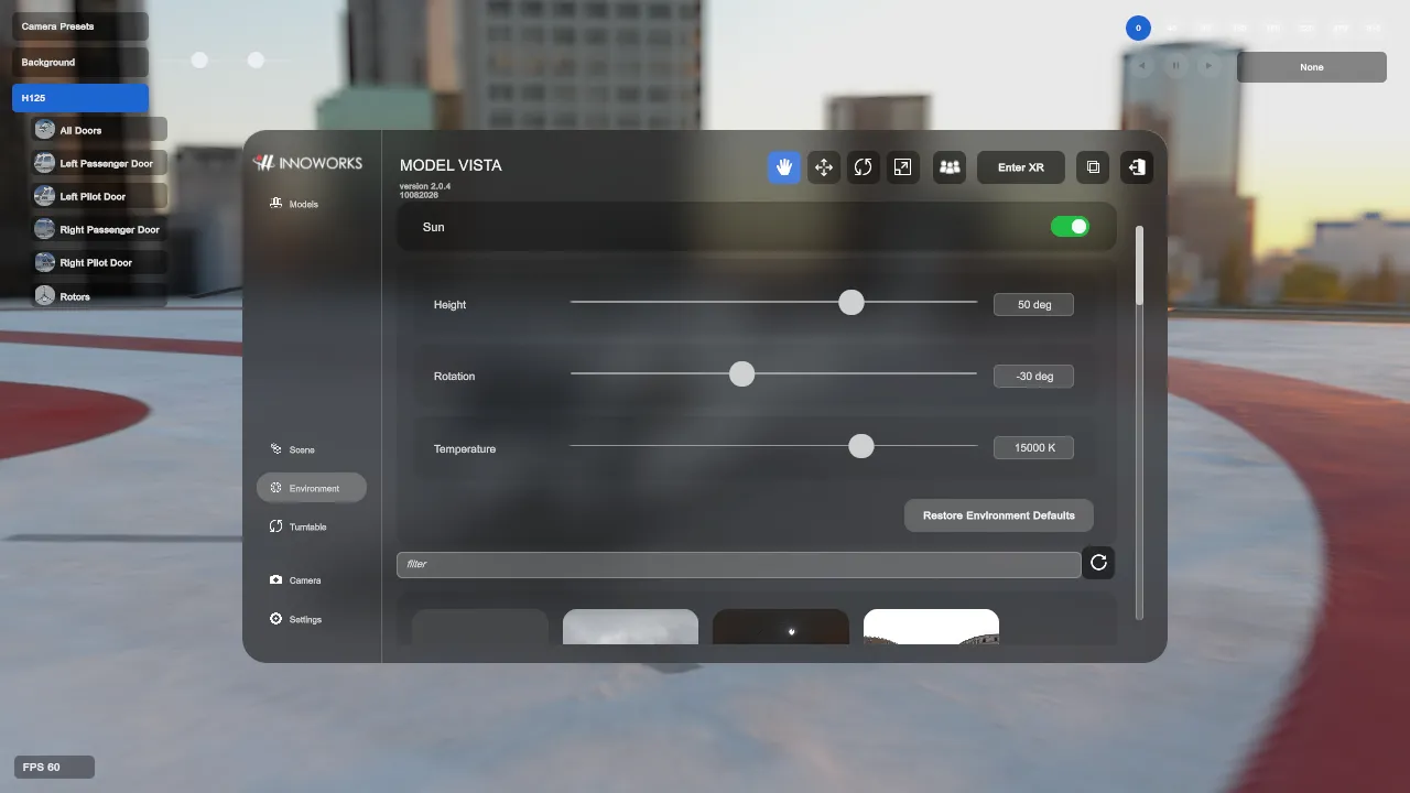 The Backgrounds library in the Experimental interface
